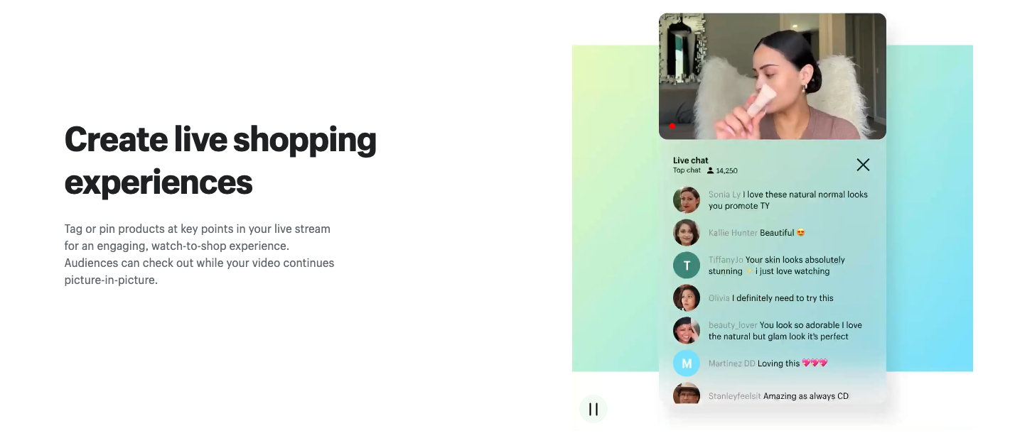 Create live shopping experiences - YouTube x Shopify