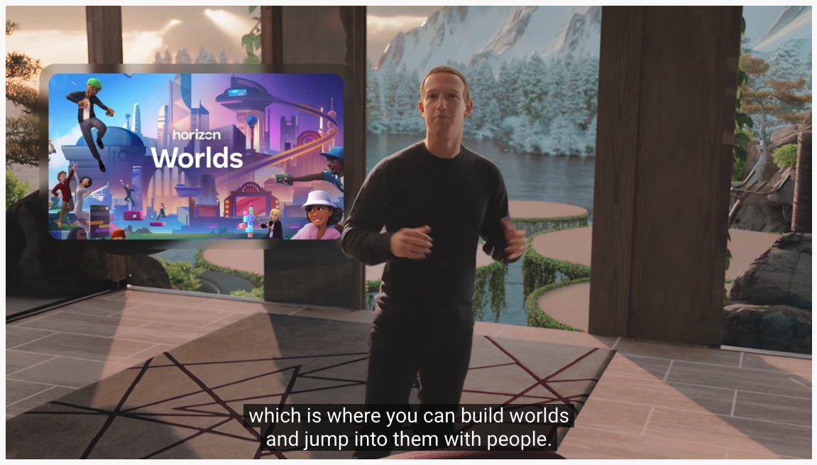 Mark Zuckerburg introducing the Metaverse