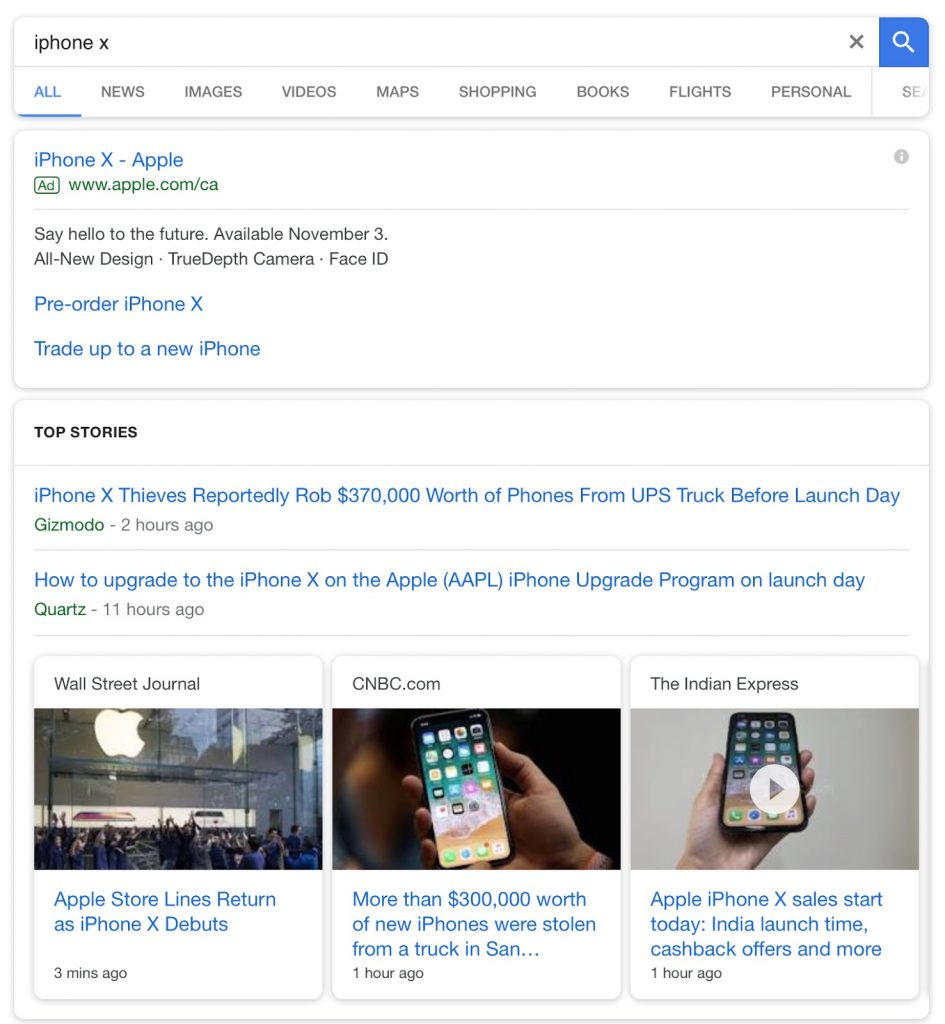 New Google Mobile Search Results