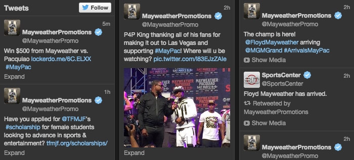Floyd Mayweather's Tweets