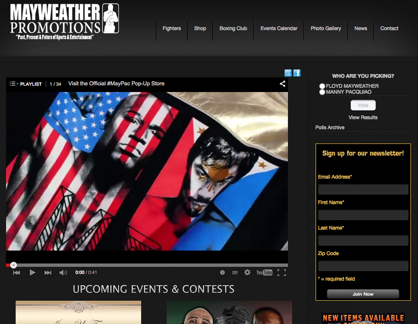 Floyd Mayweather's Website