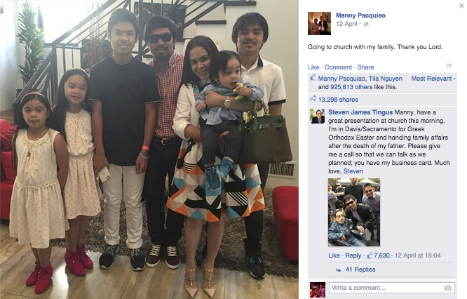 Manny Pacquiao's Facebook Posts