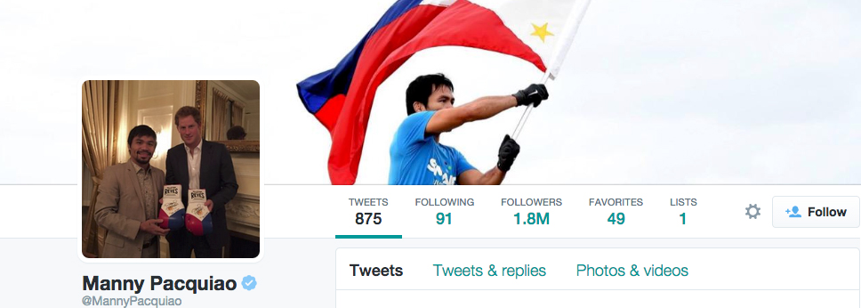 Manny Pacquiao's Twitter