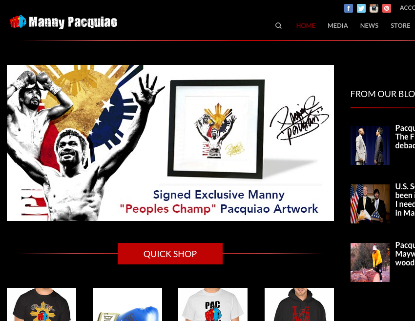 Manny Pacquiao's Website